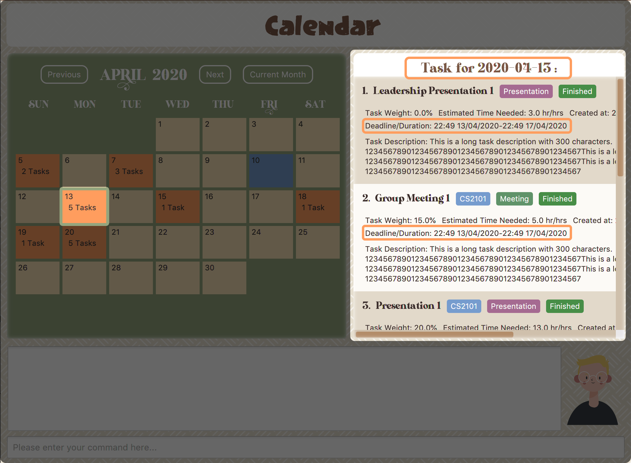 calendar click