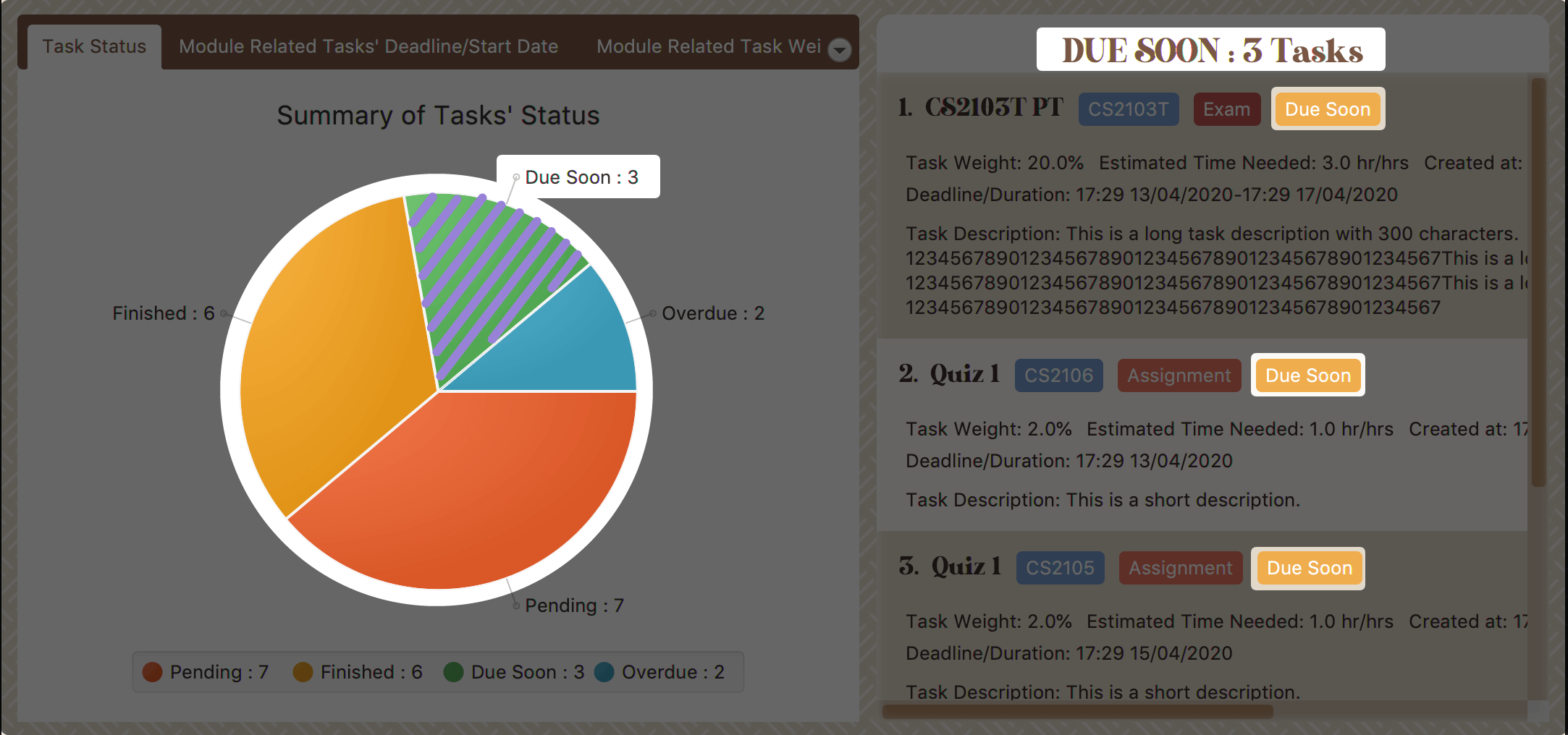 stats pie click